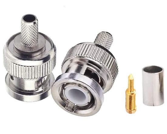 Immagine di Connettore BNC Maschio a Crimpare per Cavo RG59/62