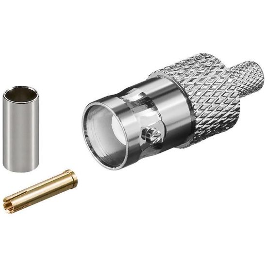 Immagine di Connettore BNC Femmina a Crimpare per Cavo RG58